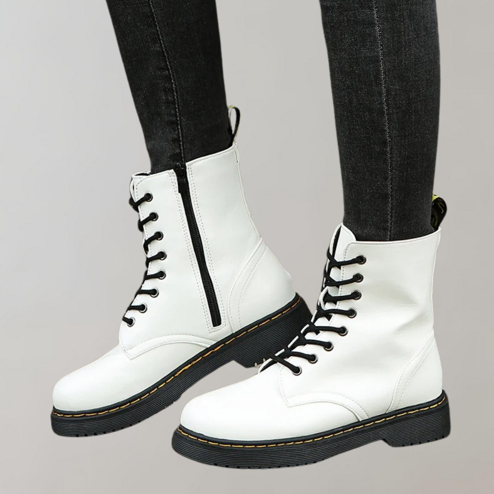 Cécile | Bottes de Combat en Cuir à Lacets pour Femmes - Image 8