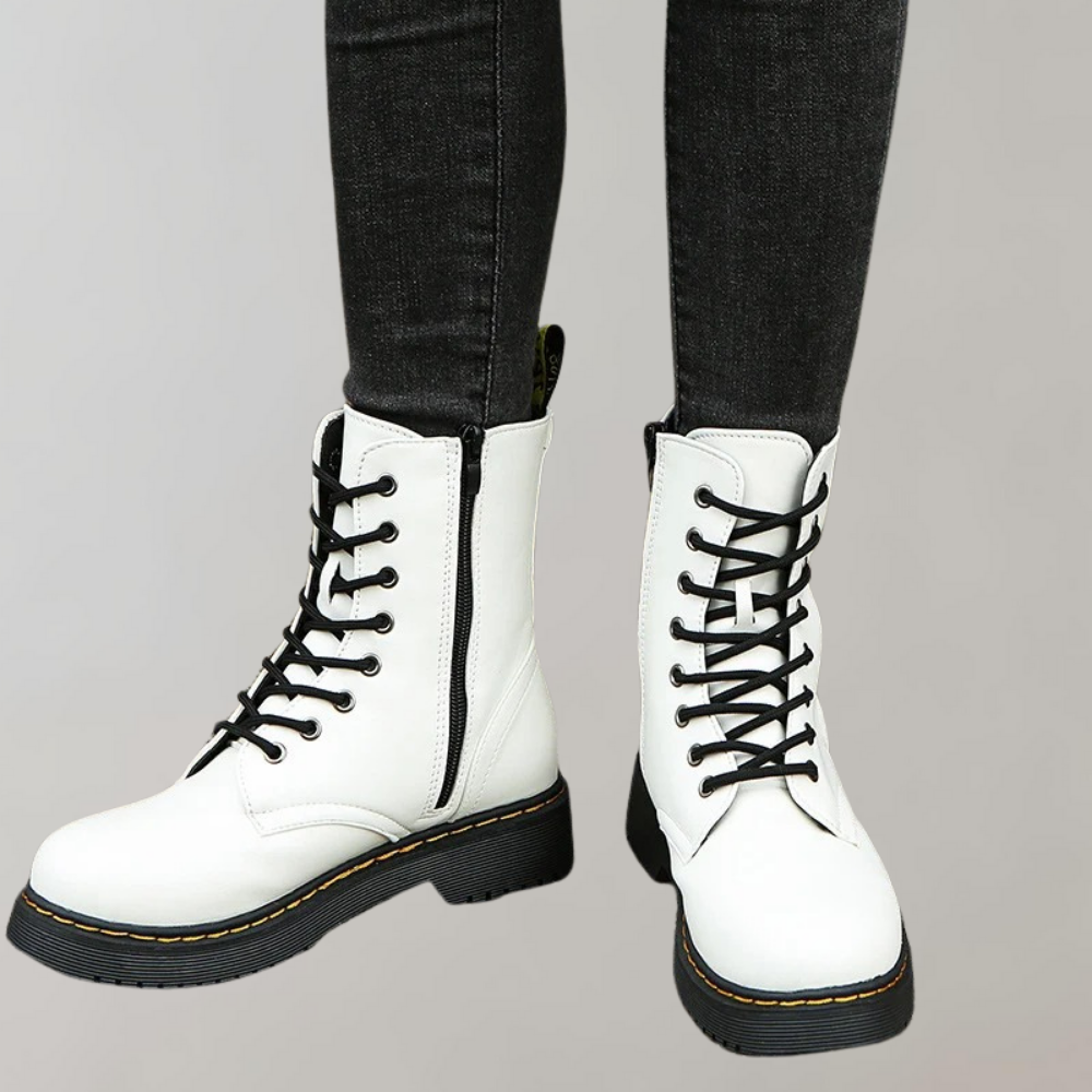 Cécile | Bottes de Combat en Cuir à Lacets pour Femmes - Image 10