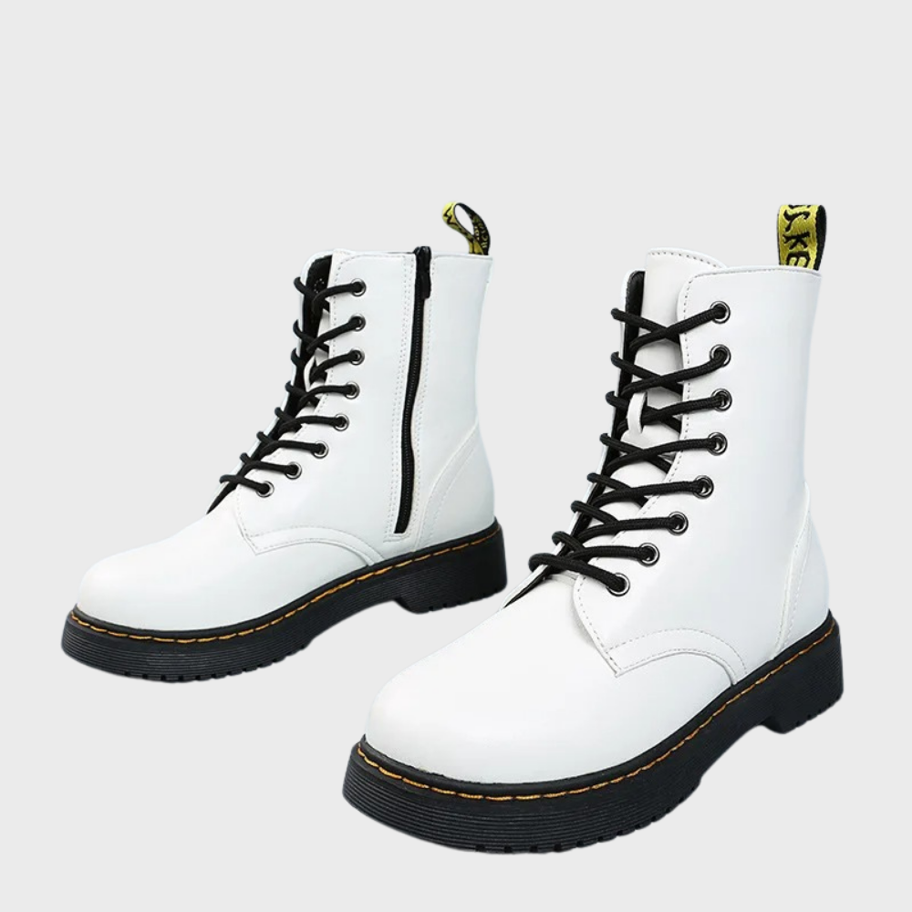 Cécile | Bottes de Combat en Cuir à Lacets pour Femmes - Image 13