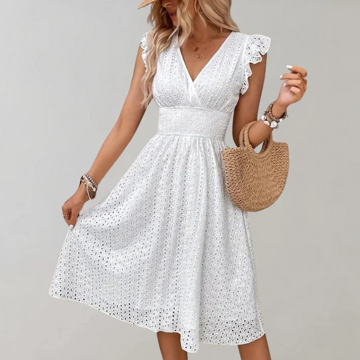Delphine | Robe élégante à manches volantes - Image 1