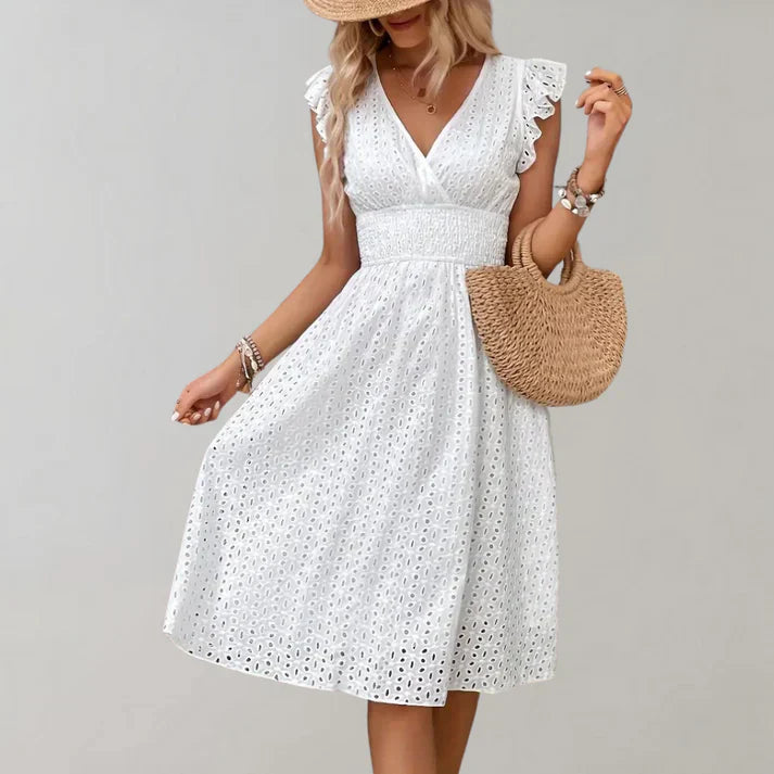Delphine | Robe élégante à manches volantes - Image 2
