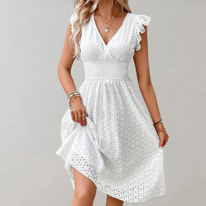 Delphine | Robe élégante à manches volantes - Image 3