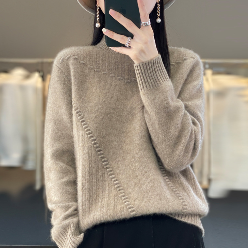 Madeleine | Pull en Tricot à Col Montant pour Femme - Image 4