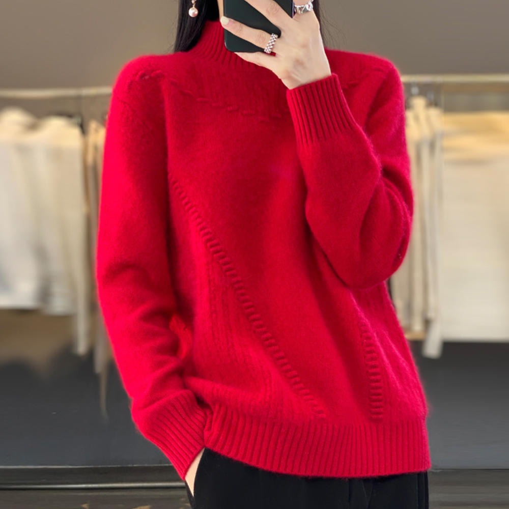 Madeleine | Pull en Tricot à Col Montant pour Femme - Image 6