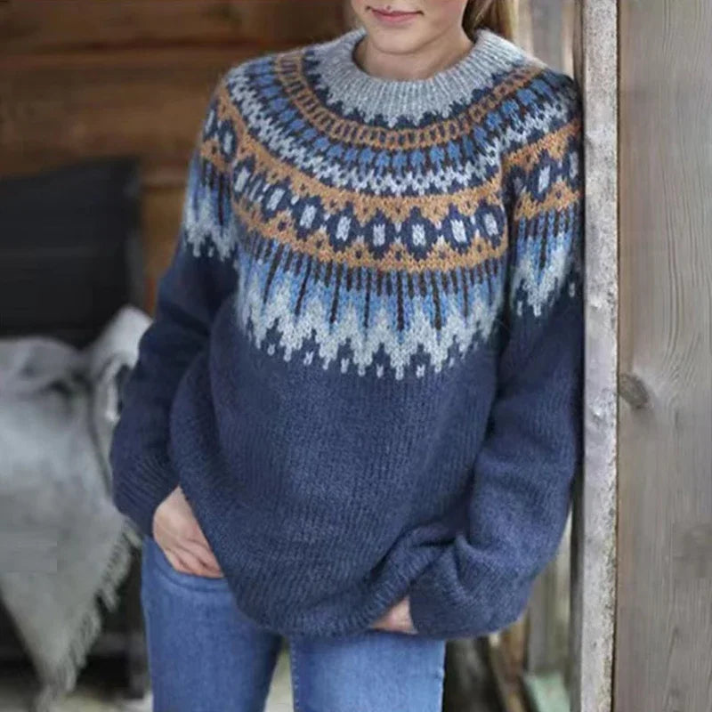 Léonie | Pull Femme Coupe Décontractée Col Ras du Cou - Image 2