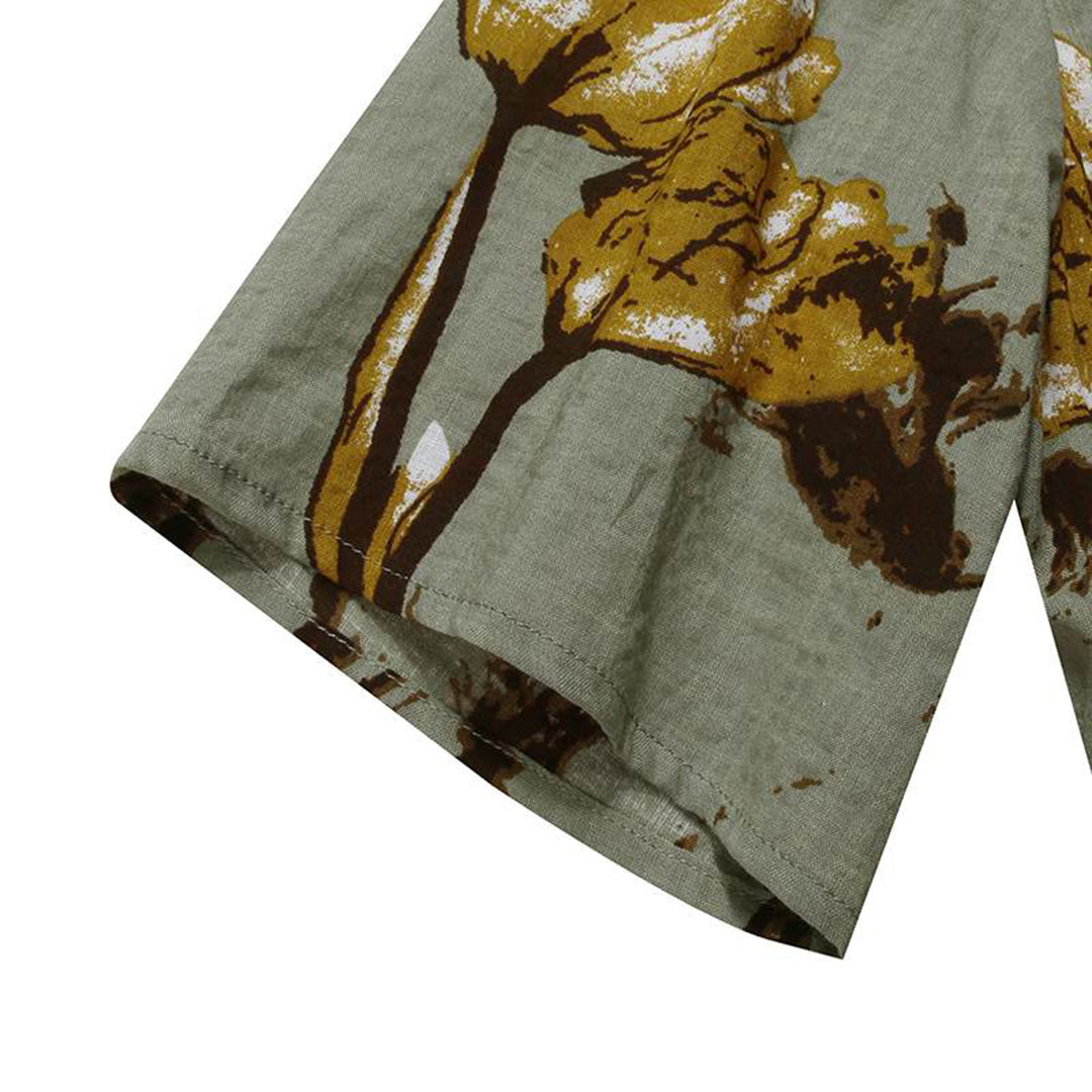 Larissa | Robe à manches courtes à col rond et à imprimé floral - Image 5