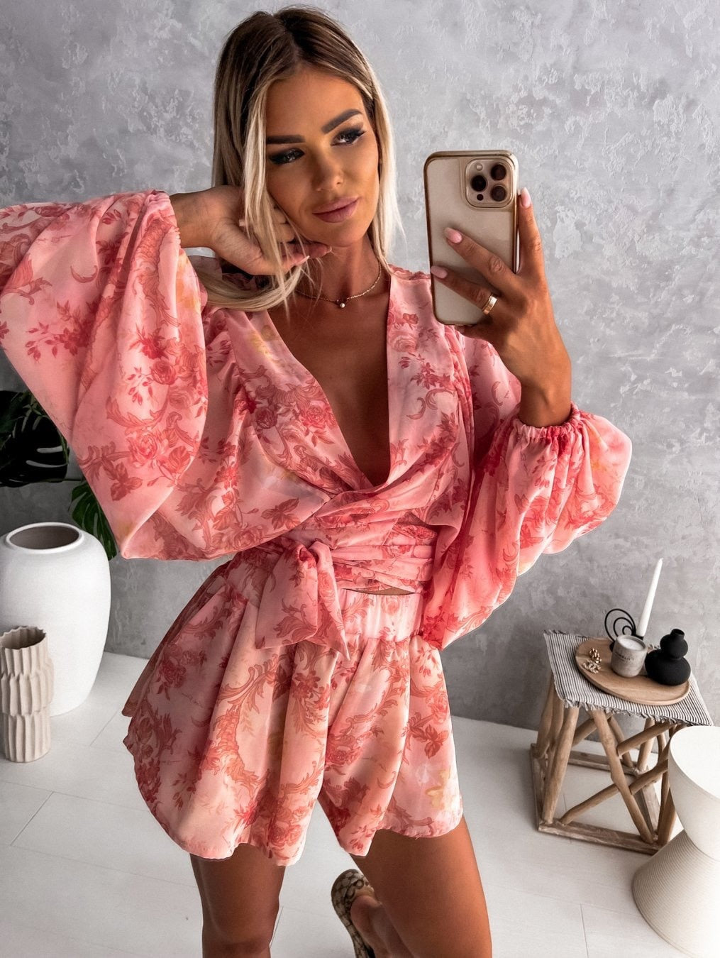 Shaïna | Ensemble d'été deux pièces short et chemisier Flowy pour femmes - Image 11
