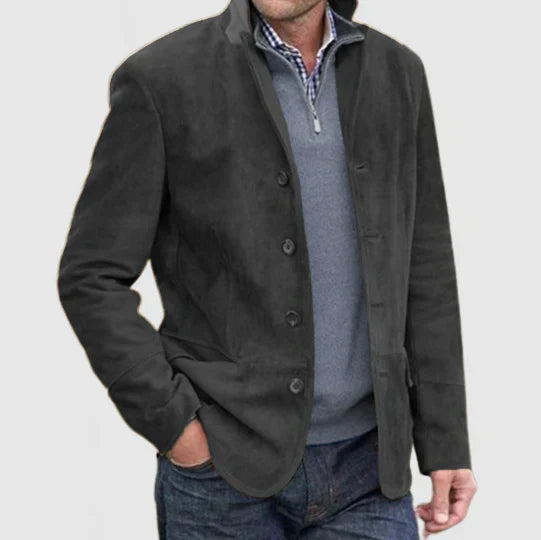 Raphaël | Veste classique en daim pour hommes - Image 5