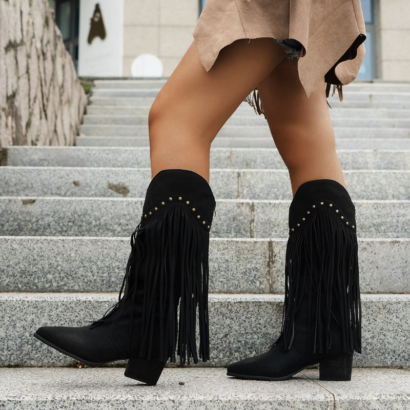 Margot | Bottes Western Femme à Franges Montantes - Image 3