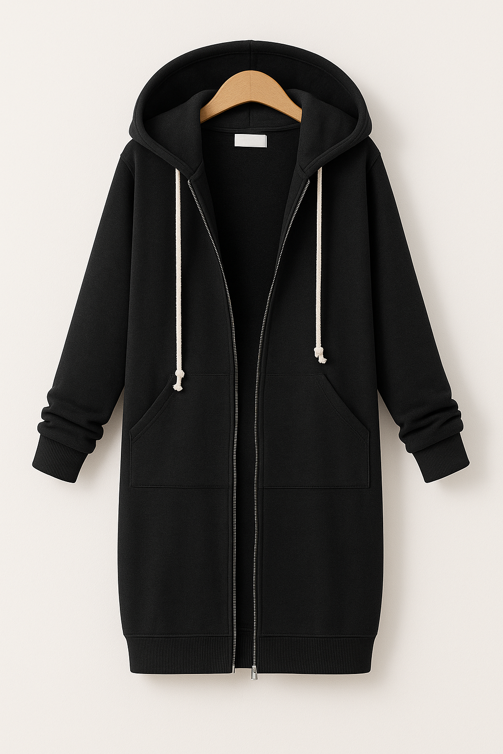 Élodie | Veste à Capuche Longue Zippée Intégrale Femme - Image 1
