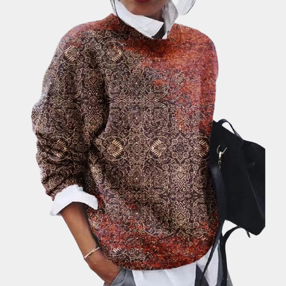 Louisa | Pull Femme Col Rond Imprimé - Image 2