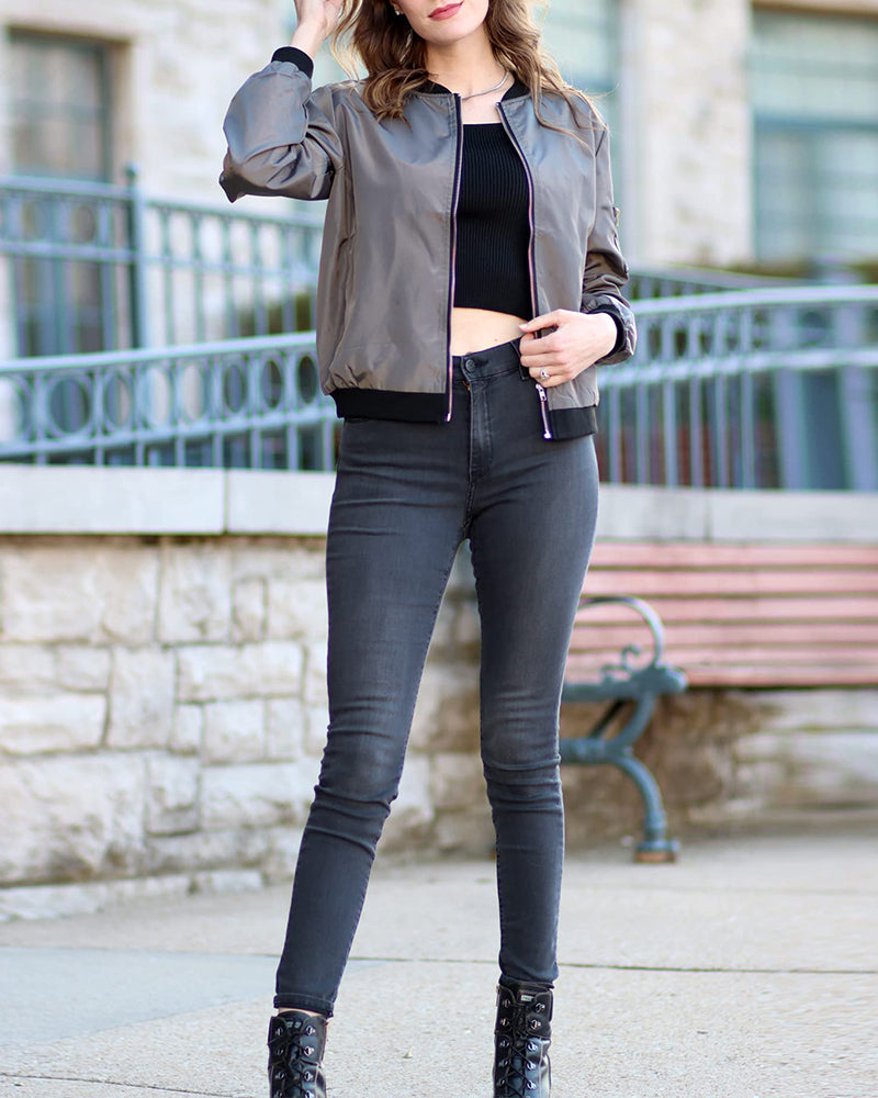 Éléa | Veste Bomber Légère Zippée Femme - Image 2