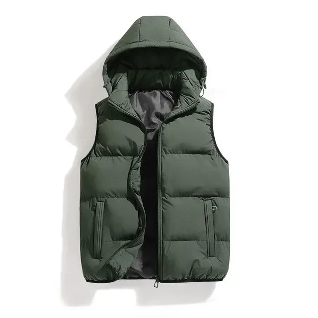 Julio | Veste sans manches à capuche matelassée pour homme - Image 1