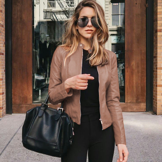 Marina | Veste de motard zippée ajustée pour femmes - Image 5