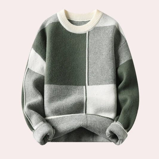 Matéo | Pull Homme Col Rond à Blocs de Couleurs - Image 2