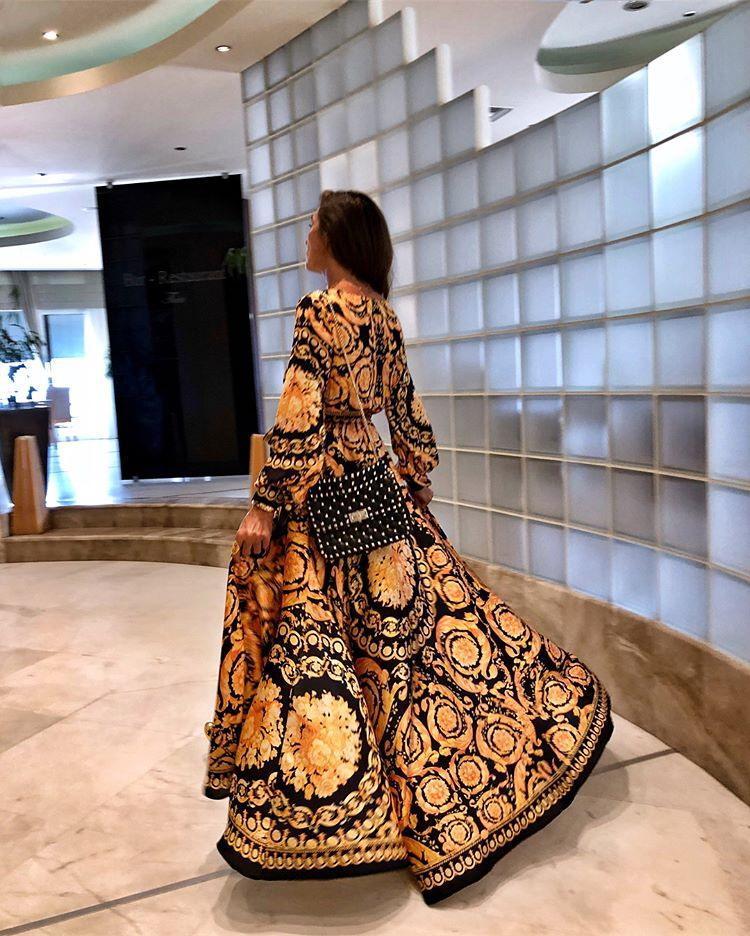 Lina | Robe longue chic à imprimé bohème pour femmes - Image 5