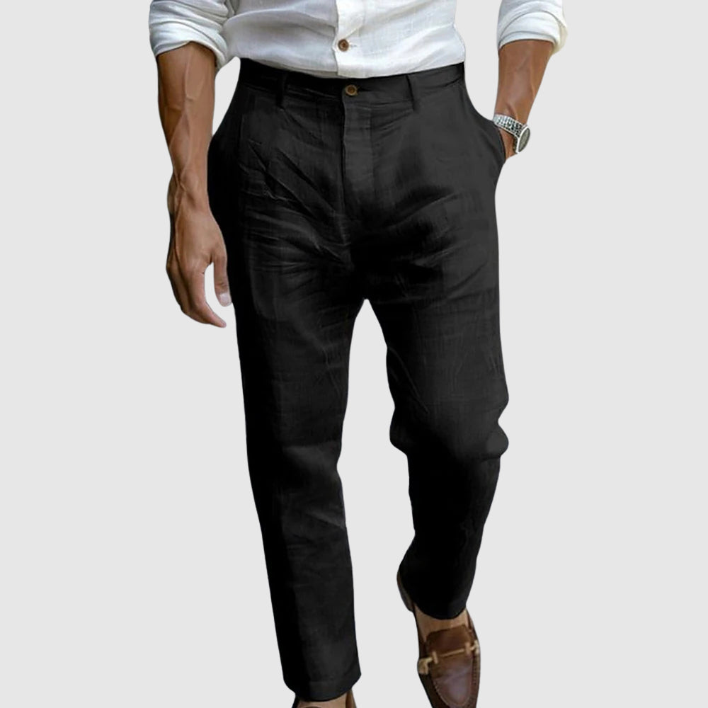 Michaël | Pantalon en lin de luxe élégant - Image 2