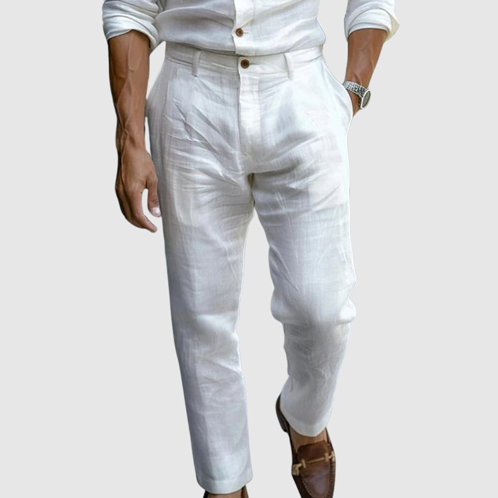 Michaël | Pantalon en lin de luxe élégant - Image 4