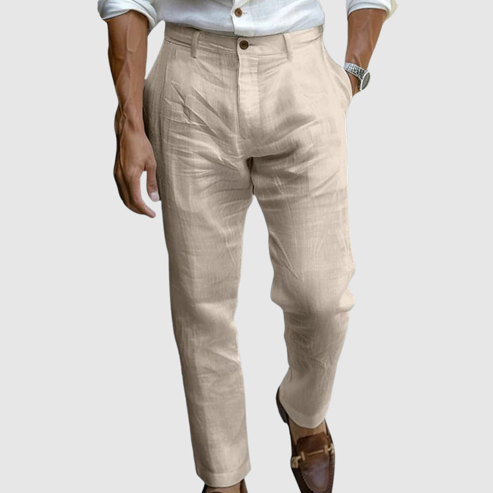 Michaël | Pantalon en lin de luxe élégant - Image 3