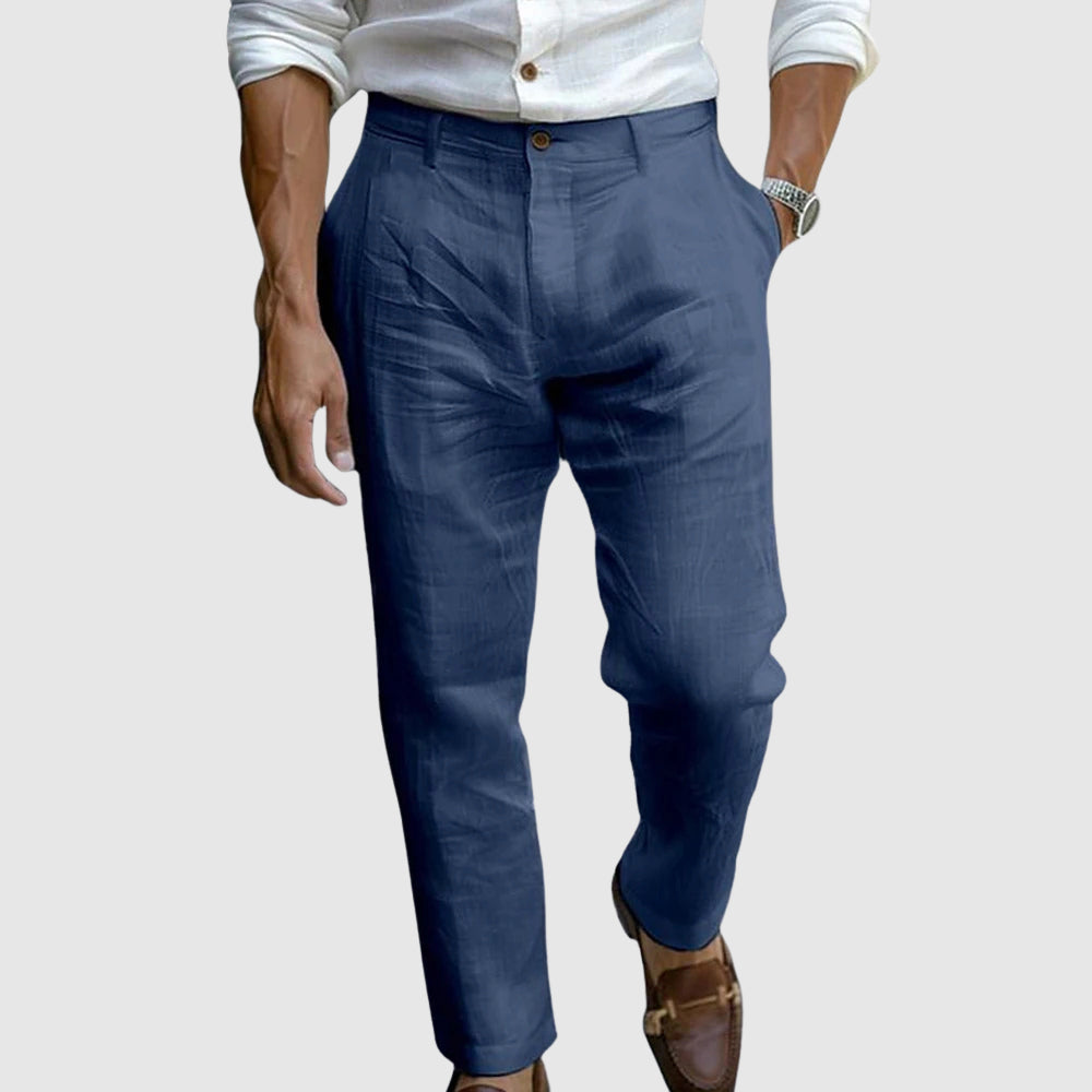 Michaël | Pantalon en lin de luxe élégant - Image 1