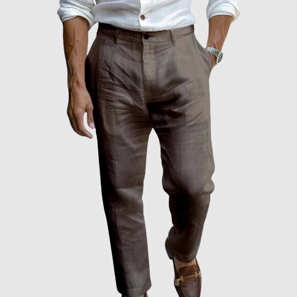 Michaël | Pantalon en lin de luxe élégant - Image 5