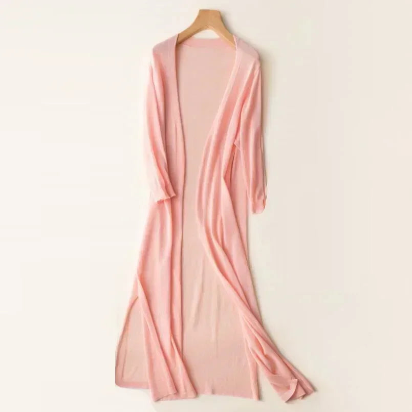 Kahina | Cardigan Long Duster à Manches Longues pour Femme - Image 5