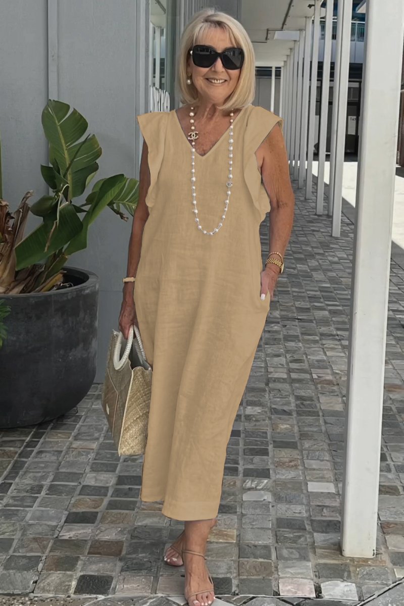 Faustine | Robe en lin sans manches élégante pour l'été - Image 13