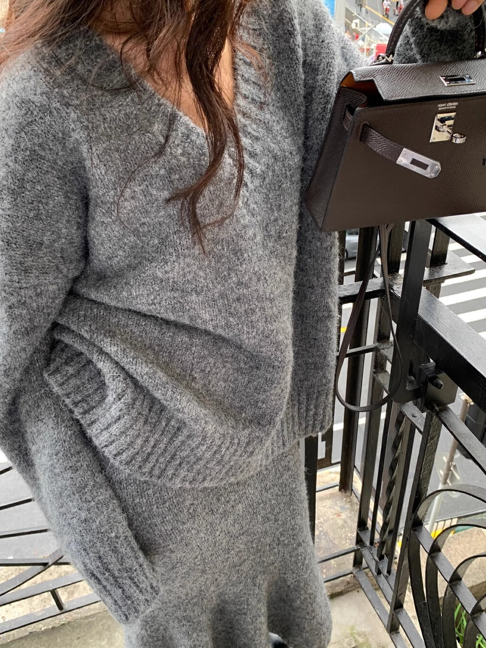 Joëlle | Ensemble jupe et pull en tricot pour femme - Image 5