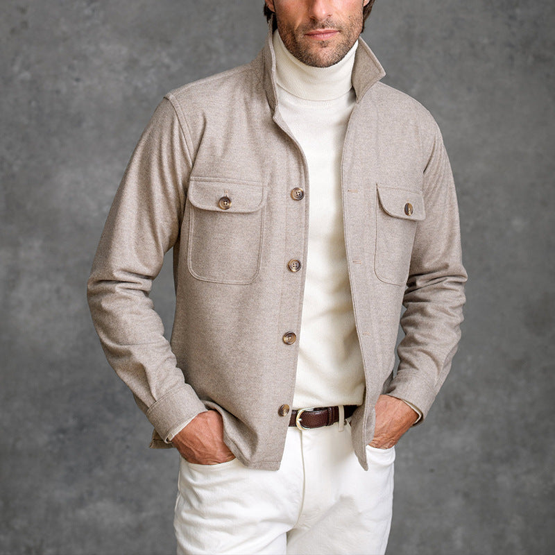 Florentin | Veste élégante en mélange - Coupe ajustée avec col montant - Image 3