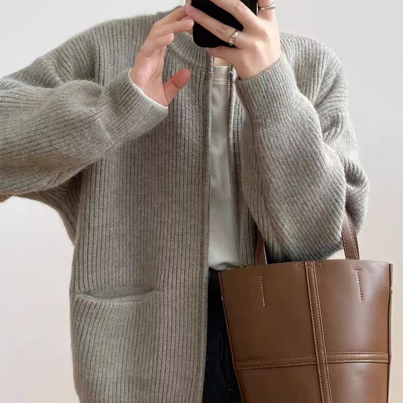 Kahina | Cardigan Oversize Zippé Femme - Image 8