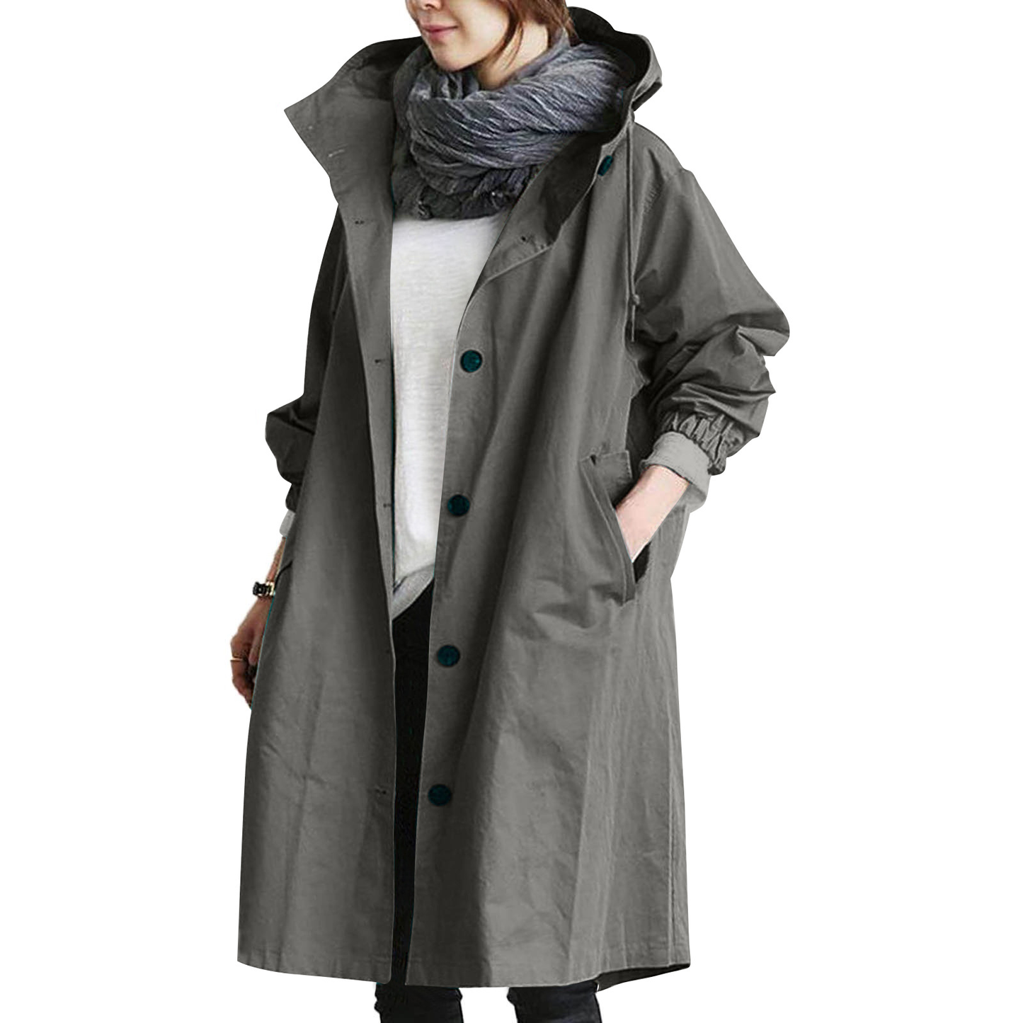 Angela | Trench Long à Capuche pour Femme - Image 3