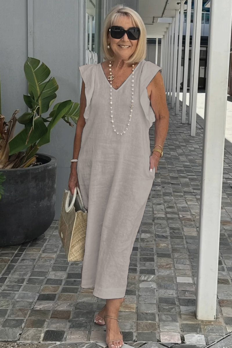 Faustine | Robe en lin sans manches élégante pour l'été - Image 12