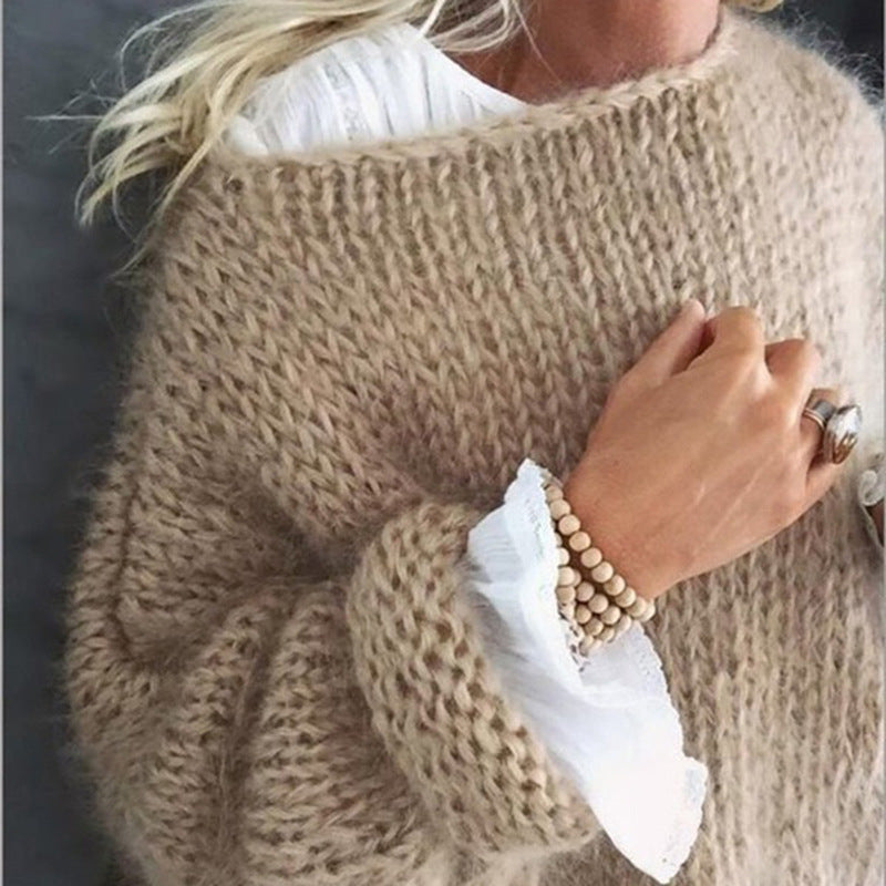 Léa | Pull ample à col rond pour femme - Image 5