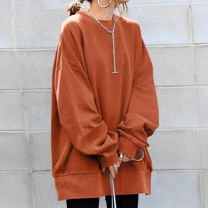 Brune | Pull ample à col rond pour femme - Image 4
