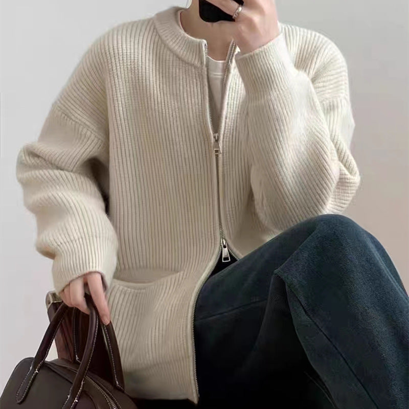 Kahina | Cardigan Oversize Zippé Femme - Image 3