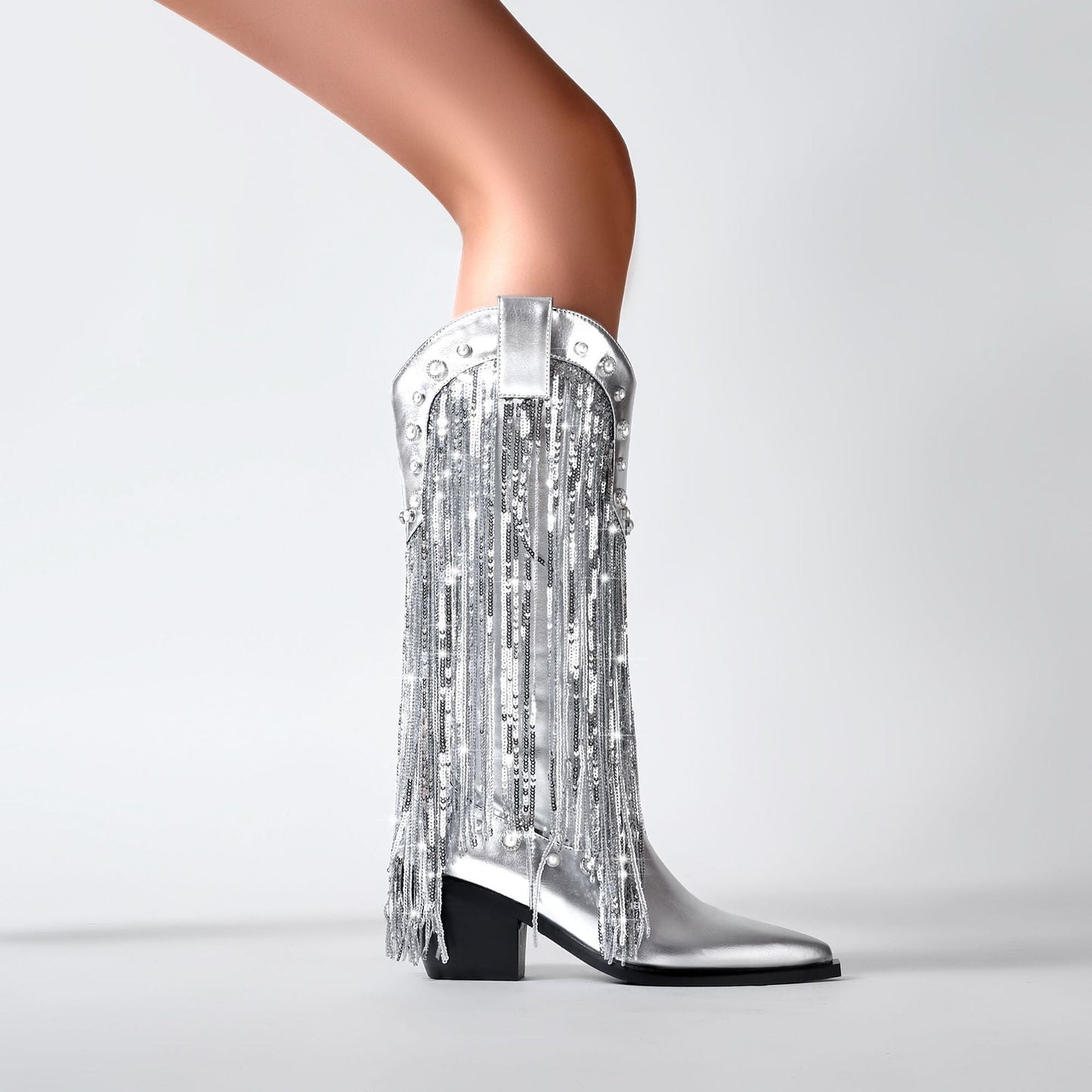 Carine | Bottes Western à Glandes et Clous pour Femmes - Image 2
