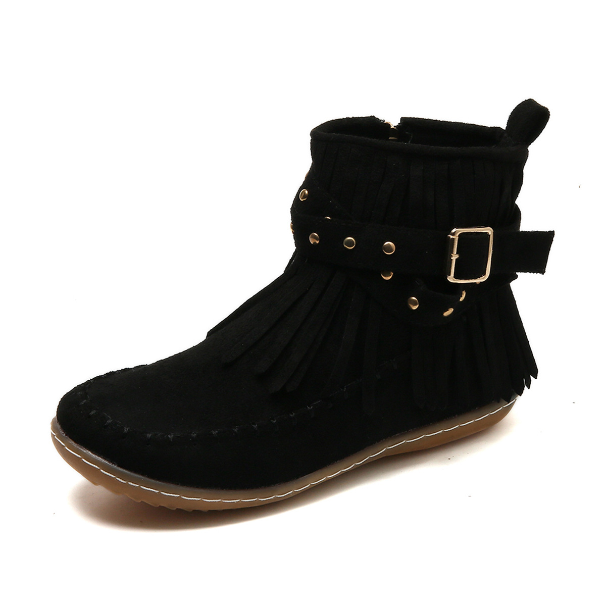 Alexandra | Bottines à Franges et Boucle pour Femme - Image 3