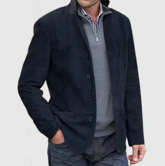 Raphaël | Veste classique en daim pour hommes - Image 6