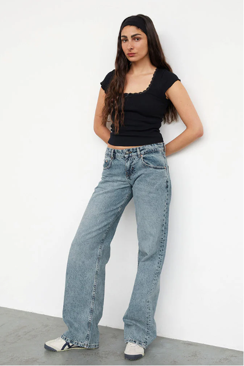 Roxy athéna - rise jeans | Denim extensible tendance et confortable - Image 6
