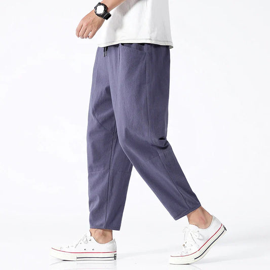 Xav | Pantalon court confortable en lin Kyoto - Image 1