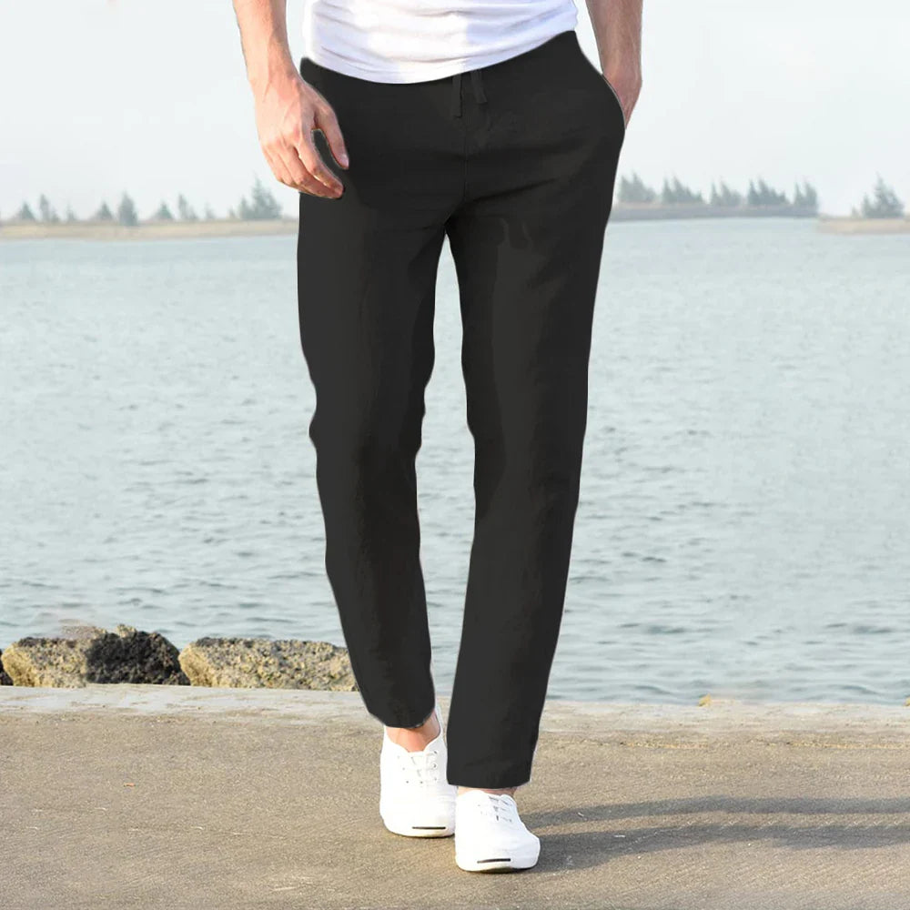 Cédric | Pantalon homme en coton et lin - Image 3