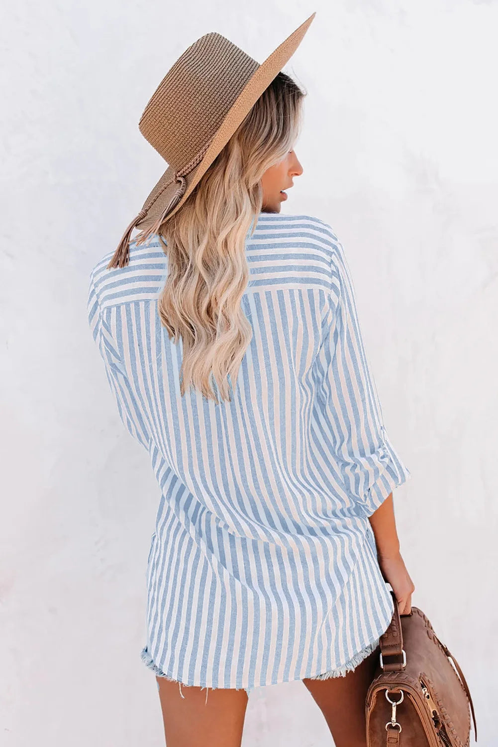 Claire | Chemisier oversize rayé stylé pour femmes - Image 8