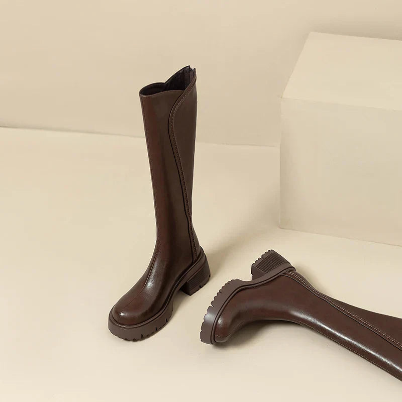 Sabrina | Bottes hautes femme à talon bloc et semelle crantée - Image 8