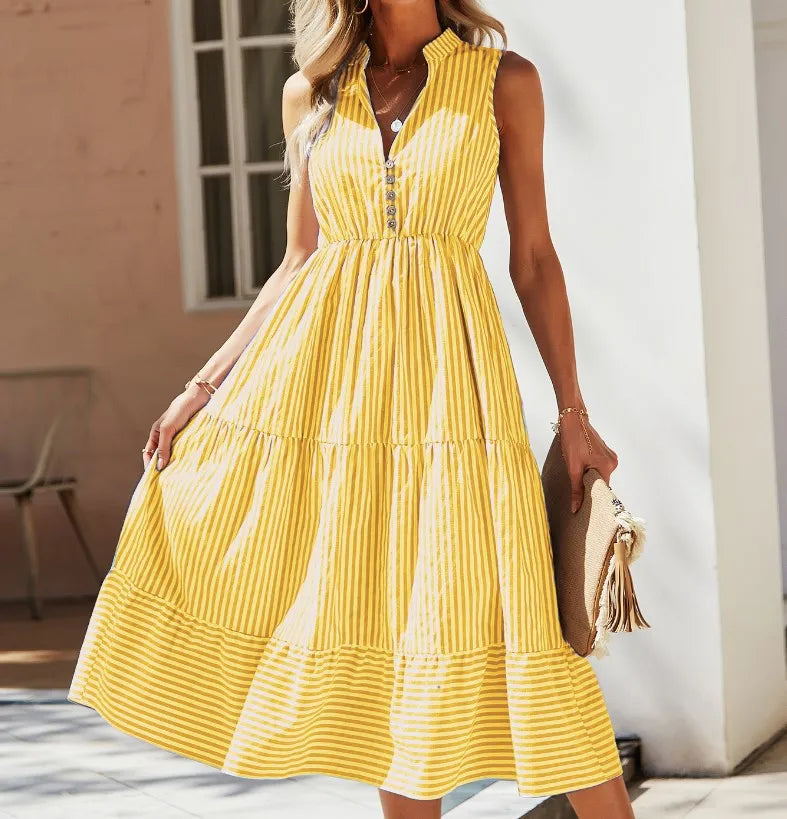 Capucine | Robe sans manches rayée élégante pour l'été - Image 5