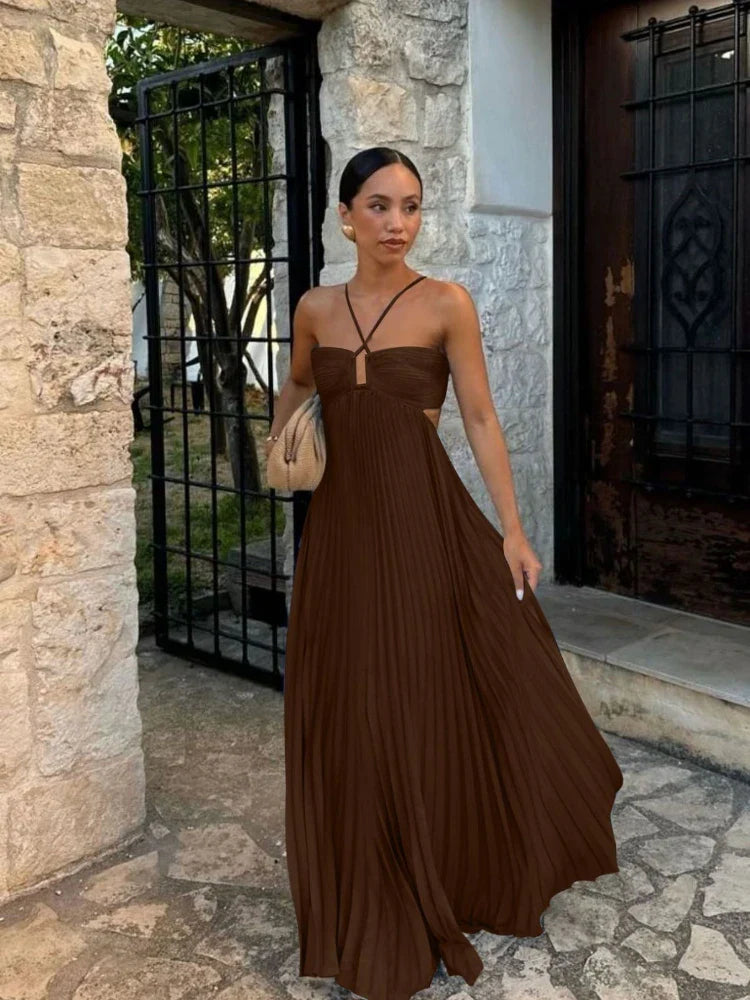 Souad | Robe longue plissée élégante au style intemporel - Image 5