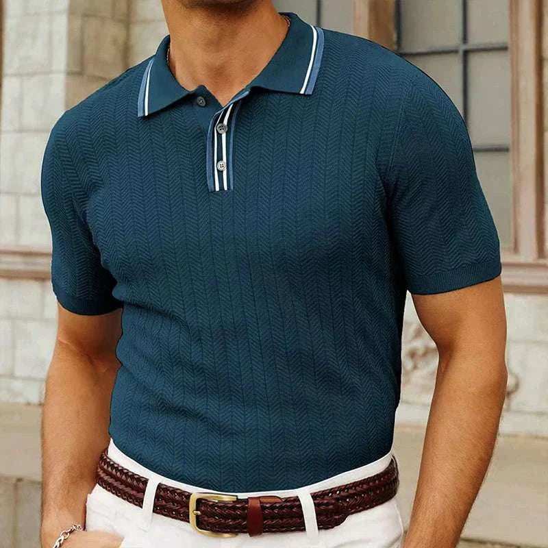 Gautier | Polo d'été confortable pour hommes - Coupe régulière - Paris Project - Tricot élégant - Image 6