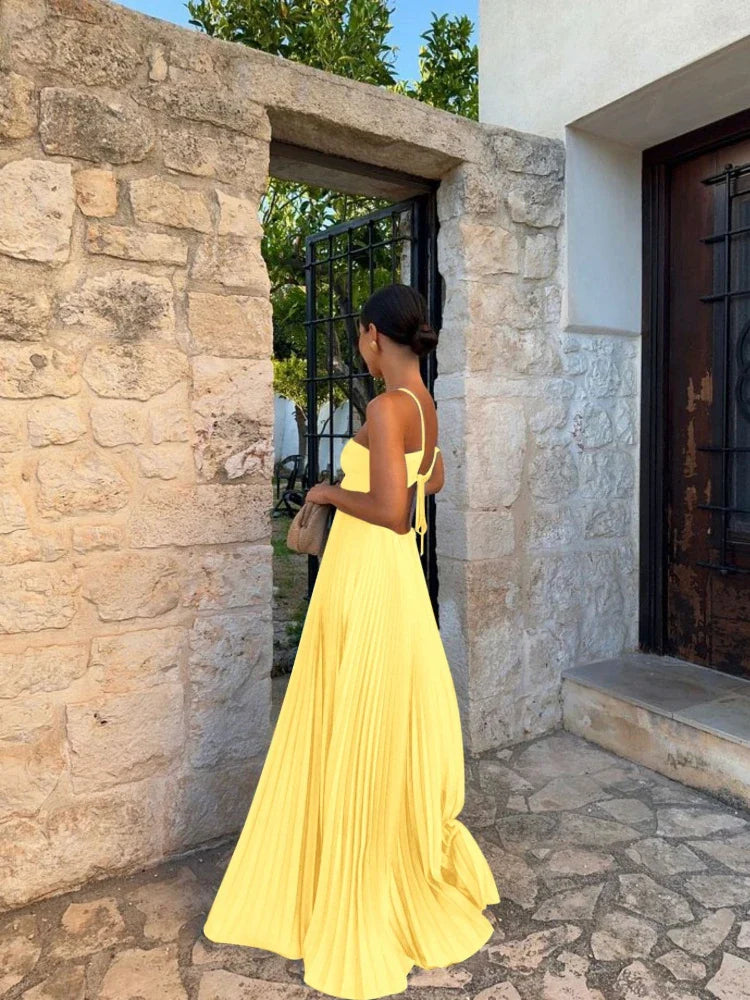 Souad | Robe longue plissée élégante au style intemporel - Image 4