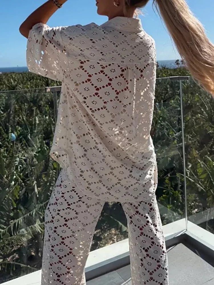 Gisèle | Ensemble deux pièces élégant avec pantalon large confortable - Image 3
