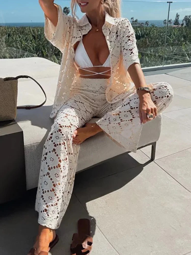 Gisèle | Ensemble deux pièces élégant avec pantalon large confortable - Image 4