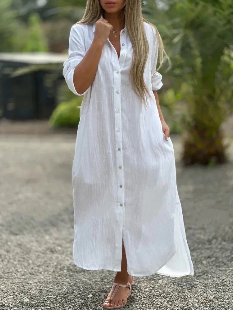 Maya | Robe d'été élégante en coton chanvre pour femmes - Image 2
